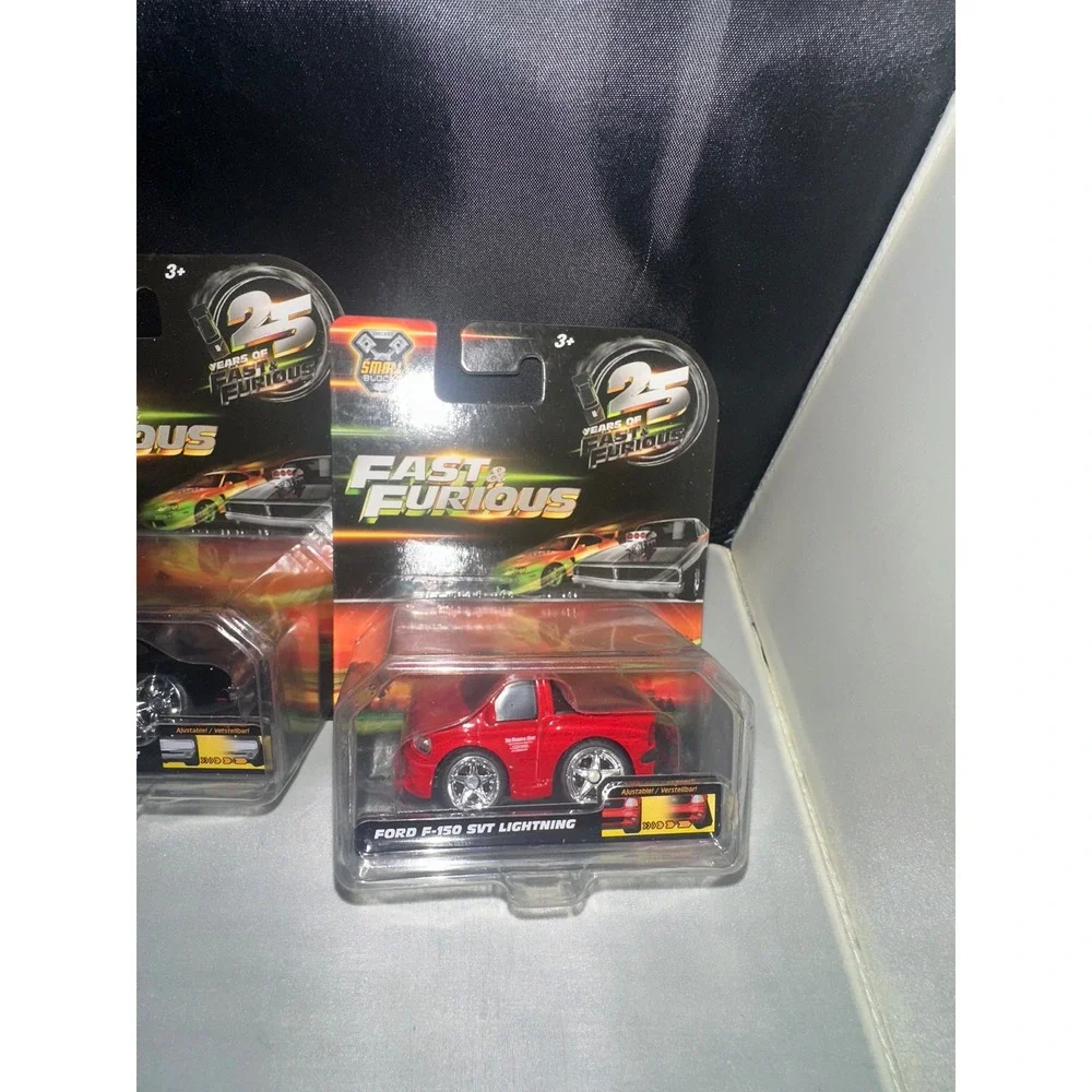Fast & Furious Small Blocks Die-Cast 3 Car Set Skyline Charger F-150 1:43 Scale